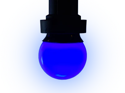 Hire Blue LED B22 Lamp 230v - Image 1