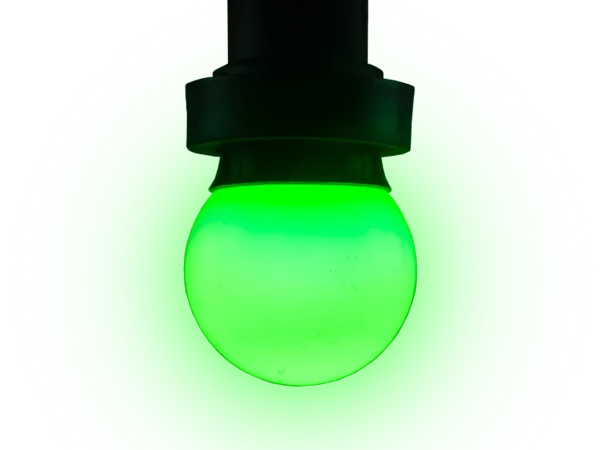 Hire Green LED B22 Lamp 230v - Image 1