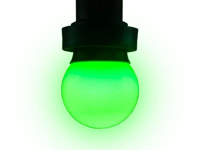 Hire Green LED B22 Lamp 230v - Image 1