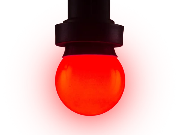 Hire Red LED B22 Lamp 230v - Image 1