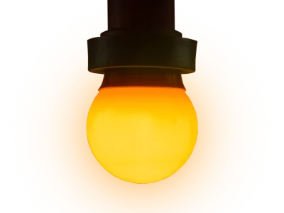Hire Orange LED B22 Lamp 230v - Image 1