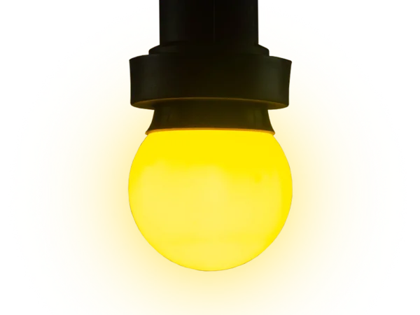 Hire Yellow LED B22 Lamp 230v - Image 1