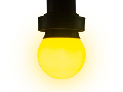 Hire Yellow LED B22 Lamp 230v - Image 1