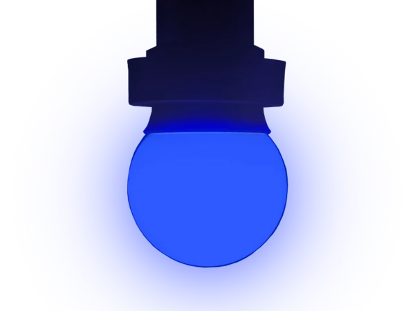 Hire Blue LED B22 Lamp 230v - Image 1