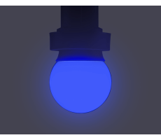 Hire Blue LED B22 Lamp 230v - Image 1