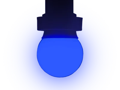 Hire Blue LED B22 Lamp 230v - Image 1