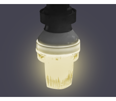 Hire Warm White Strobe LED B22 Lamp 230v - Image 1