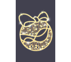 Hire 1.1m Bauble with Bow - Image 1