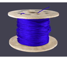 Hire 3mm to 4mm x100m Blue PVC Coated Stainless Steel Catenary Wire - Image 1