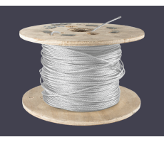 Hire 3mm to 4mm x100m Clear PVC Coated Stainless Steel Catenary Wire - Image 1