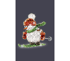 Hire 2.6m Snowman on Skis - Image 1