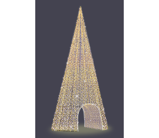 Hire 12m Iridescent Star Cone Tree with Arch - Image 1