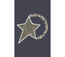 Hire 1.5m Star Wreath - Image 1