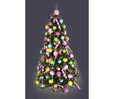 Hire 2.1m Sweetmas Decorated Tree (MOQ x10) - Image 1
