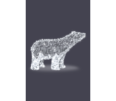 Hire 1.3m Geometric Polar Bear - Image 1