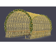 Hire 3.1m Light Tunnel with Garland and Benches - Image 1