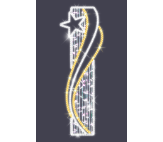 Hire 2.3m Star Lines Banner - Image 1