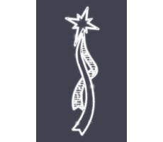 Hire 2.25m 5 Point Star Ribbon - Image 1