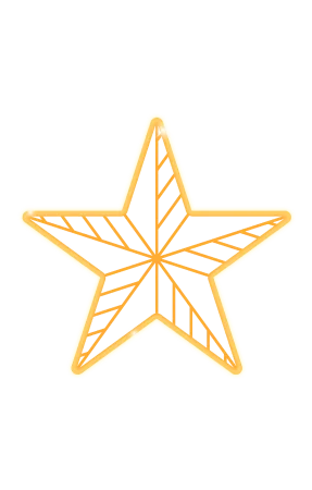 Hire 1m Warm White Star - Image 1