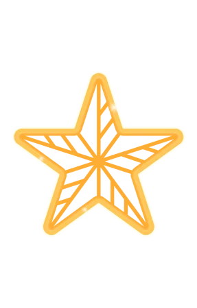 Hire 50cm Warm White Star - Image 1