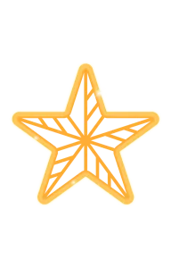 Hire 50cm Warm White Star - Image 1