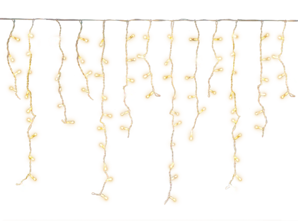 Hire Warm White Flash LED 5m x 90cm Icicle Lights 230v - Image 1