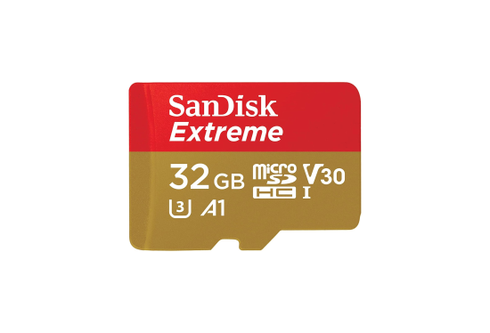 Rent SanDisk 32GB Extreme microSDHC UHS-I Memory Card (V30, A1, U3) - Image 1