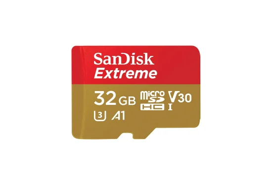 Rent SanDisk 32GB Extreme microSDHC UHS-I Memory Card (V30, A1, U3) - Image 1