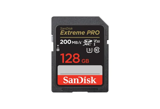Rent SanDisk 128GB Extreme PRO SDXC UHS-I Memory Card - C10, U3, V30 - Image 1
