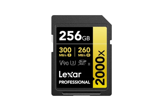 Rent Lexar Professional 256GB SDXC UHS-II Memory Card - C10, U3, V90 - Image 1