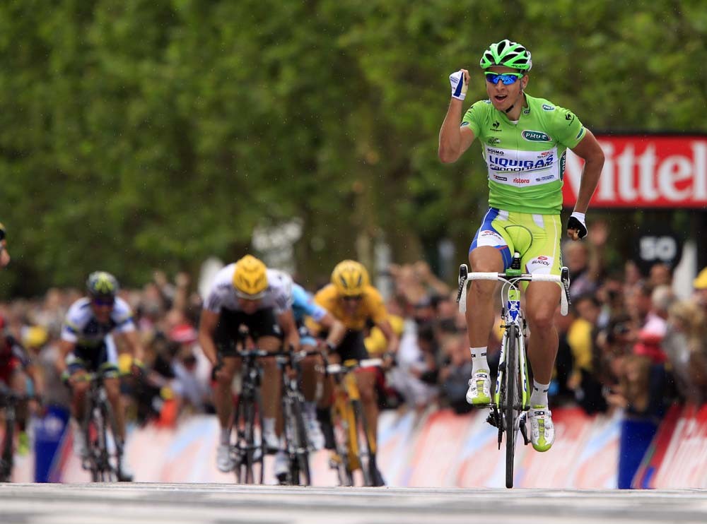 Peter Sagan wins stage three of the 2012 Tour de France