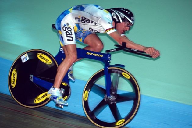 Photo: Chris Boardman, Hour Record. 