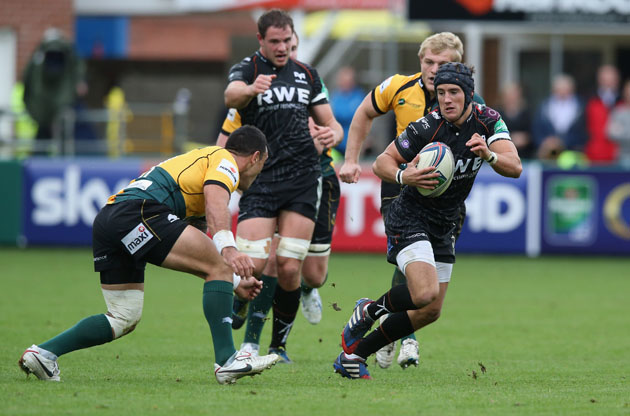 Licence to thrill: Bristol-bound Matthew Morgan lit up the trial match with his adventurous approach