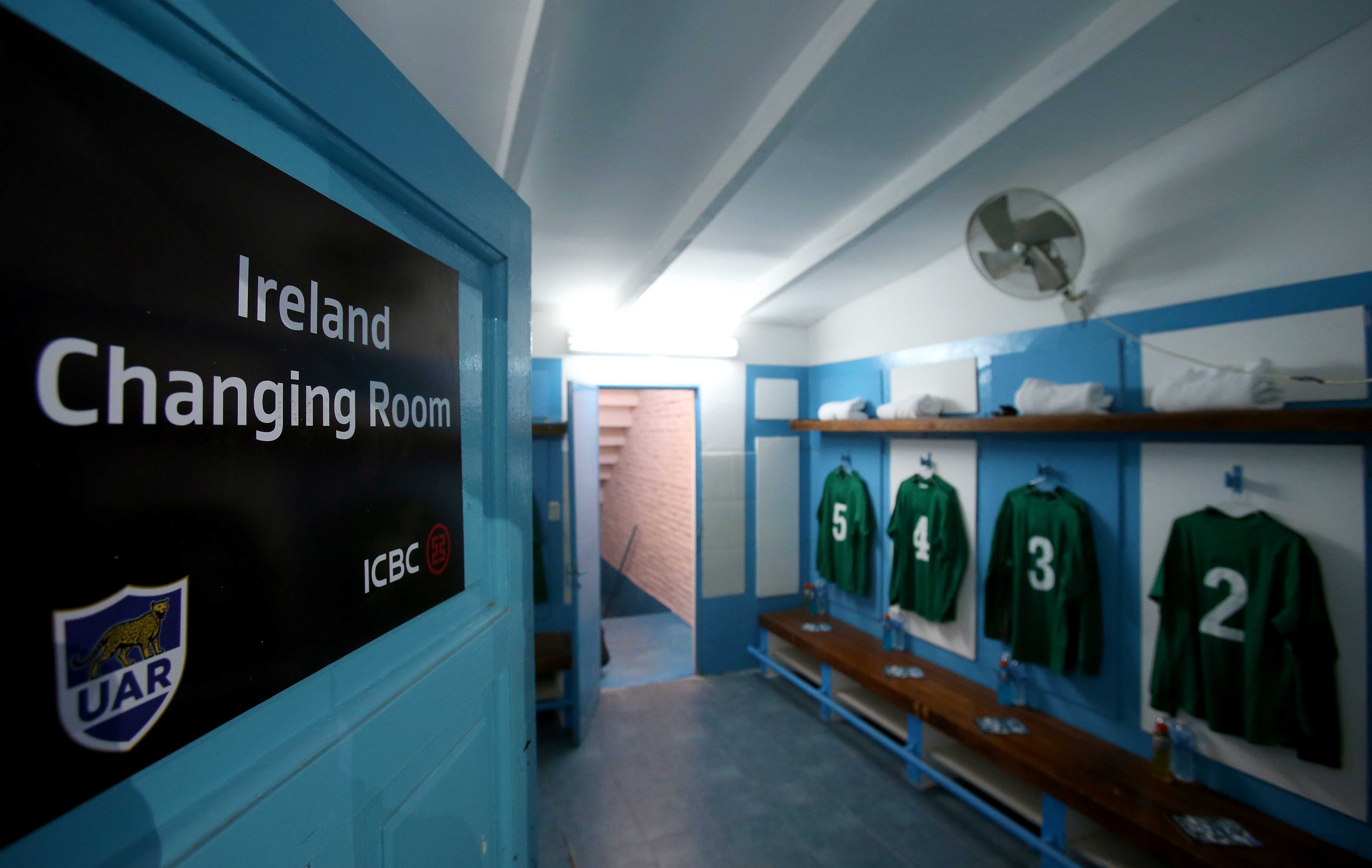 Ireland changing room