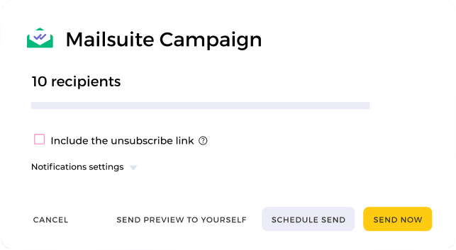 Schedule the campaign