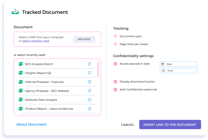 Choose your security settings