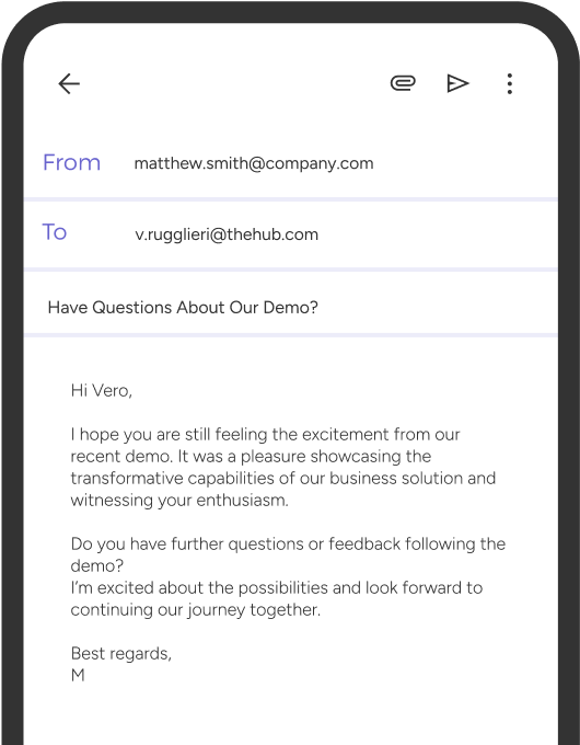 Write and send your email