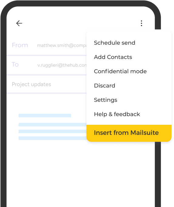 Insert from Mailsuite