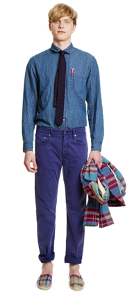 Sun Washed Indigo Shirt Blond Boy