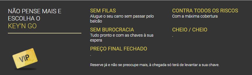 aluguer carros pack Key´n Go