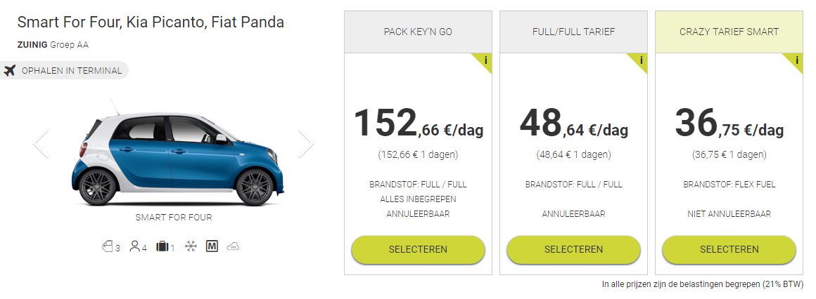 autoverhuur-pack-keyn-go