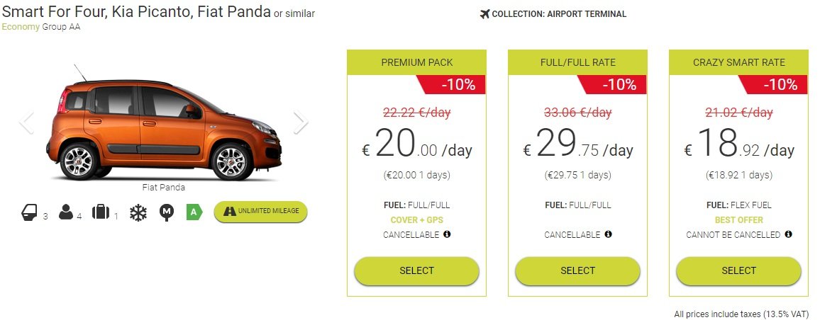 car hire canary islands