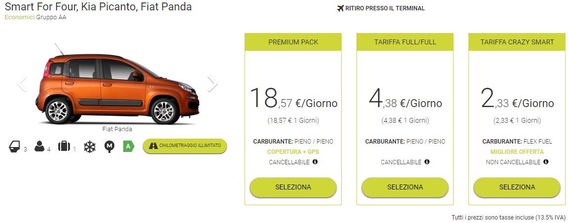 noleggio auto Canarie