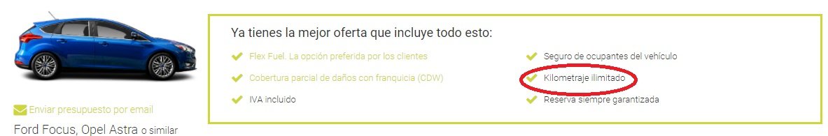 kilometraje ilimitado
