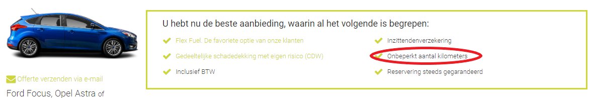 Onbeperkt aantal kilometers