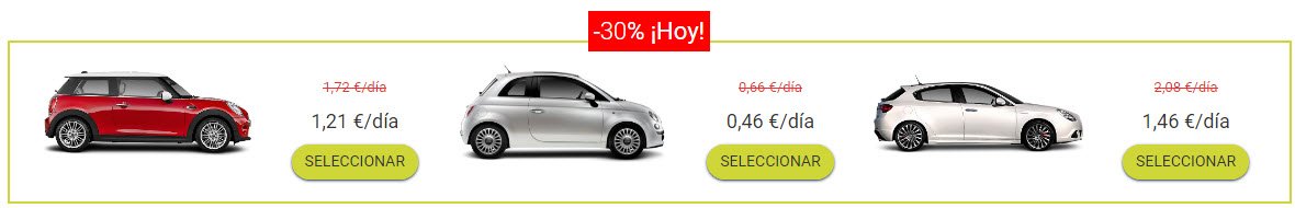 alquiler coches fin de semana