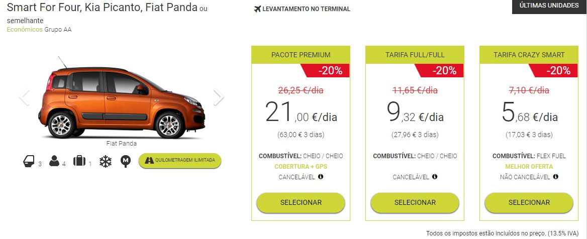 aluguer de carros nas Canárias