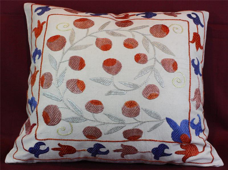 Carpets C22 Silk Cushion Pillow Cover Silk Suzani Pillow Covers made from