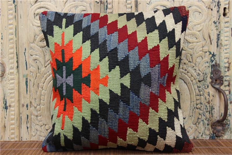 Handmade Kilim Pillow Cover 16X16 Handmade Kilim Pillow Cover 16X16