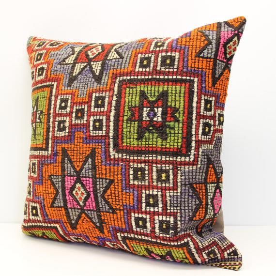 Cushions Accessories Decorative Big Kilim Pillow Cover 24x24